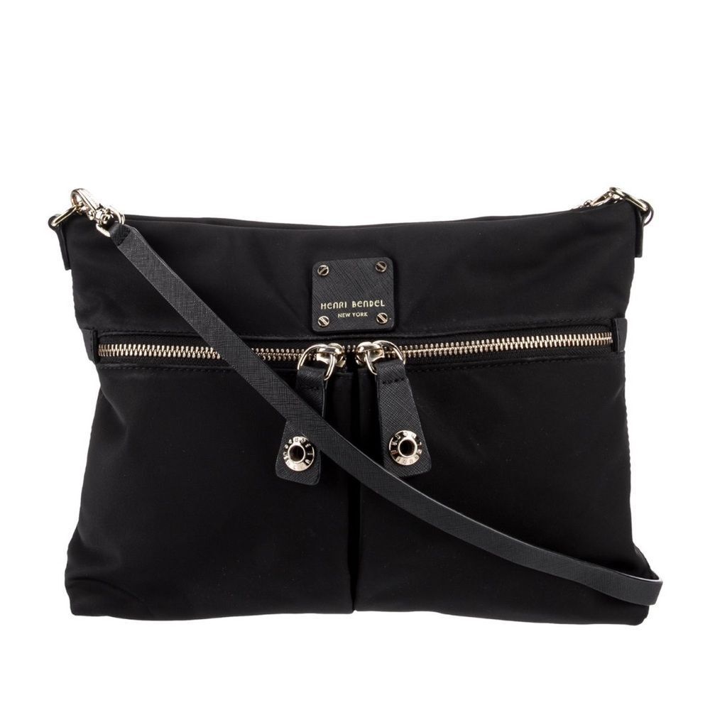 Henri Bendel Black Jetsetter Crossbody / Messenger  - Black